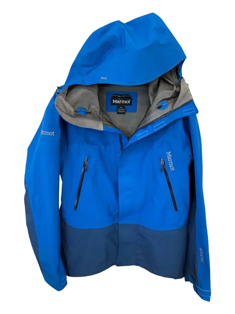 Marmot Spire Gore Tex Shell Jacket Sz S Navy Blue